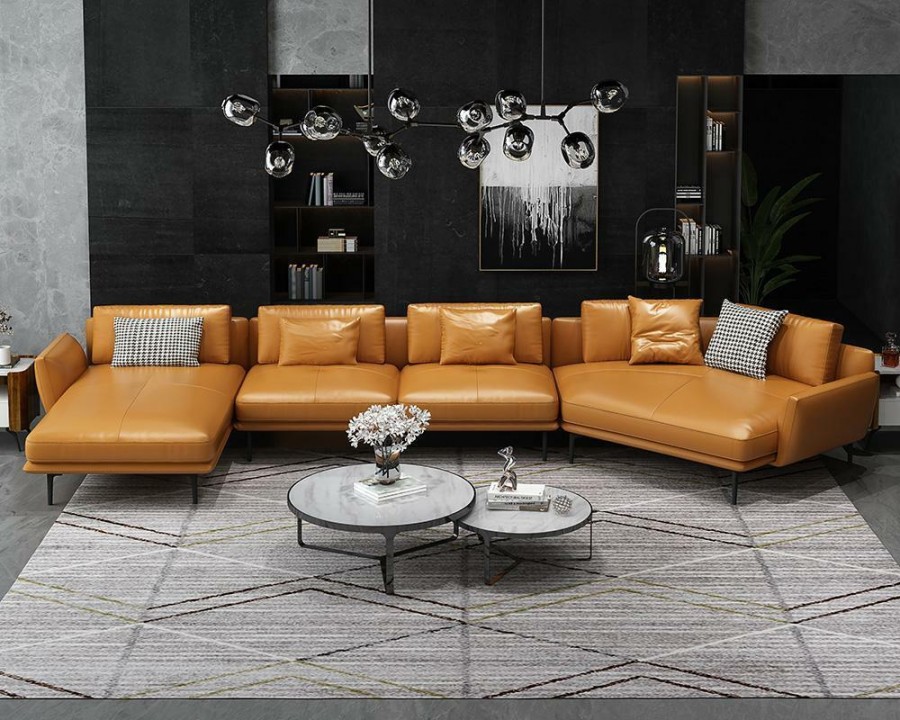 Corner sofa L-shape living landscape sofa couch upholstery corner set  leather so
