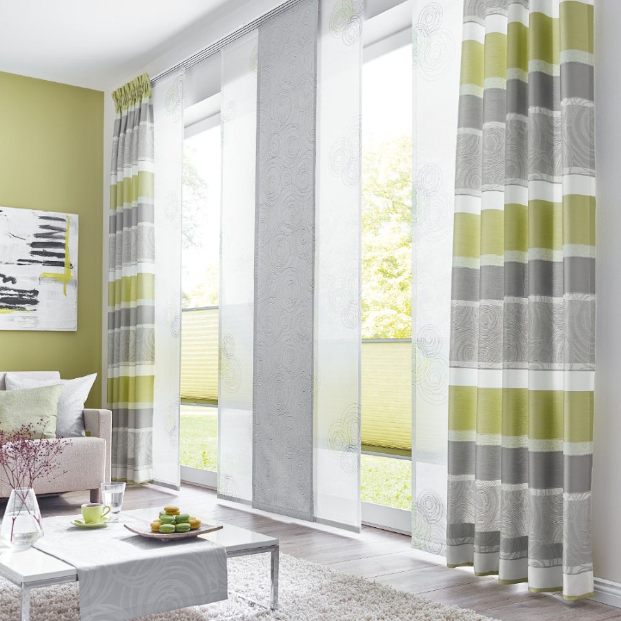 Deko-Vorhang plus Schiebegardine für Ihr Wohnzimmer  TTL/TTM